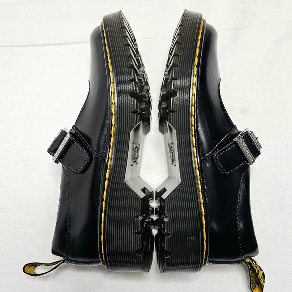 Doc Dr Martens MJ Bex J Shoes Black Leather Mary Jane Dress Boots Girls Size 2 - Picture 7 of 11